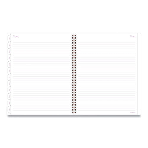Mina Weekly/monthly Planner, Floral Artwork, 11 X 8.5, White/violet/peach Cover, 12-month (jan To Dec): 2026