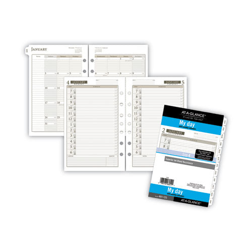 1-page-per-day Planner Refills, 8.5 X 5.5, White Sheets, 12-month (jan To Dec): 2026
