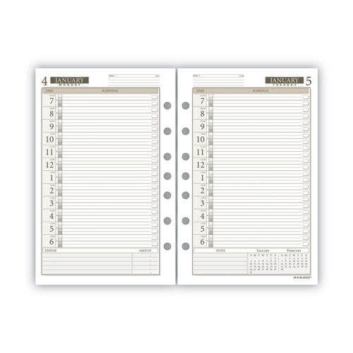 1-page-per-day Planner Refills, 8.5 X 5.5, White Sheets, 12-month (jan To Dec): 2026