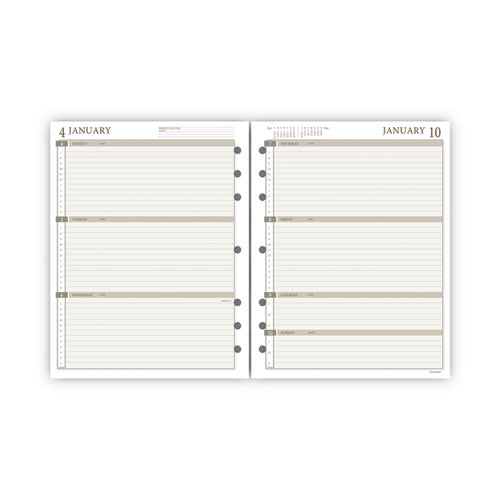 2-page-per-week Planner Refills, 8.5 X 5.5, White Sheets, 12-month (jan To Dec): 2026