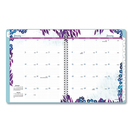 Wild Washes Weekly/monthly Planner, Flora And Fauna Artwork, 11 X 8.5, Blue Cover, 13-month: Jan 2026 To Jan 2027