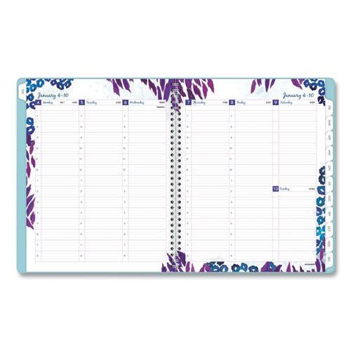 Wild Washes Weekly/monthly Planner, Flora And Fauna Artwork, 11 X 8.5, Blue Cover, 13-month: Jan 2026 To Jan 2027