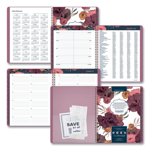 Dark Romance Weekly/monthly Planner, Floral Artwork, 11 X 8.5, Multicolor Cover, 13-month: Jan 2026 To Jan 2027