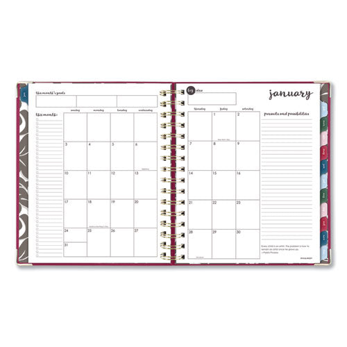 Harmony Daily Hardcover Planner, 8.75 X 7, Berry Cover, 12-month (jan To Dec): 2026