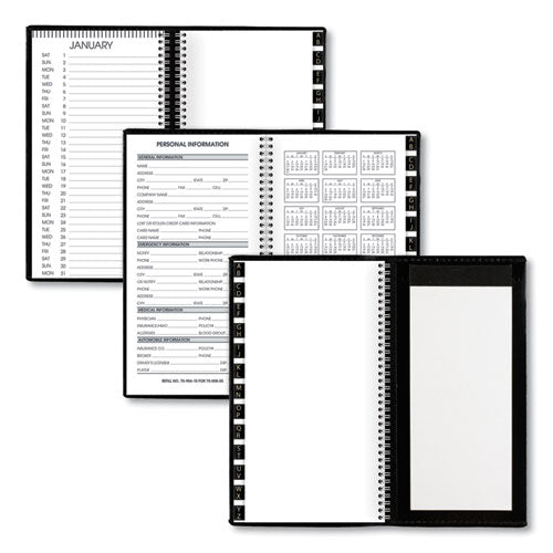Compact Weekly Appointment Book, 6.25 X 3.25, Black Cover, 12-month (jan To Dec): 2026