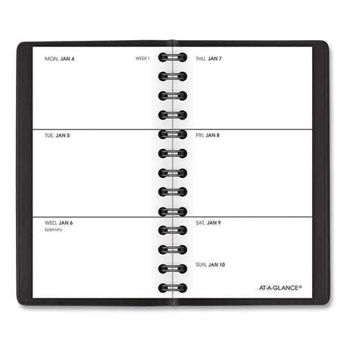 Weekly Planner, 4.5 X 2.5, Black Cover, 12-month (jan To Dec): 2026