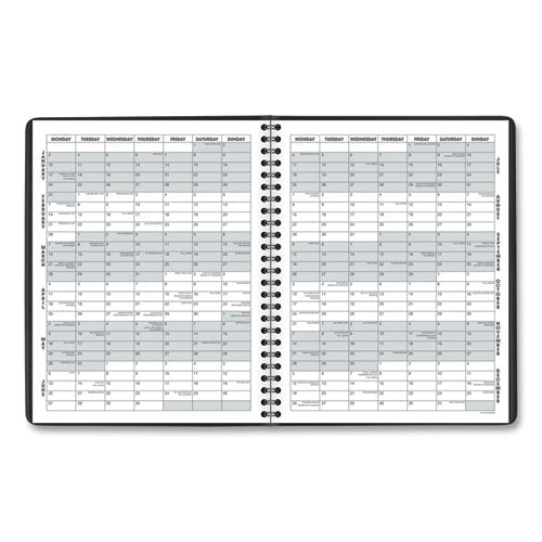 Monthly Planner, 8.75 X 7, Black Cover, 12-month (jan To Dec): 2026