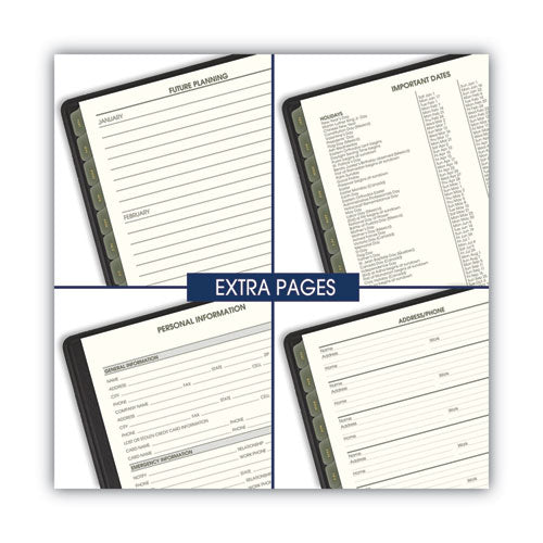 Recycled Monthly Planner With Perforated Memo Section, 8.75 X 7, Black Cover, 12-month (jan To Dec): 2026