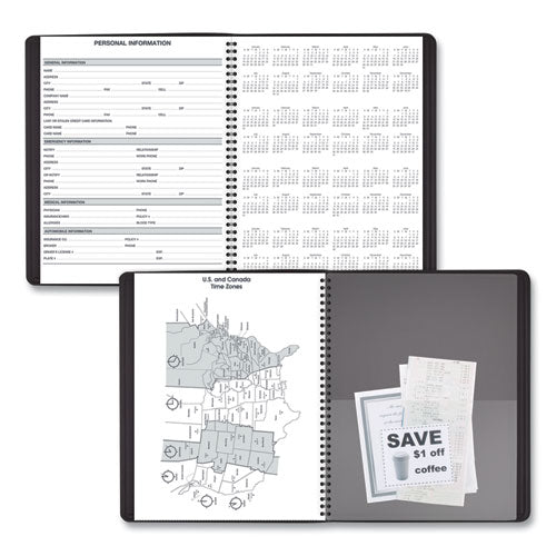 24-hour Daily Appointment Book, 11 X 8.5, Black Cover, 12-month (jan To Dec): 2026