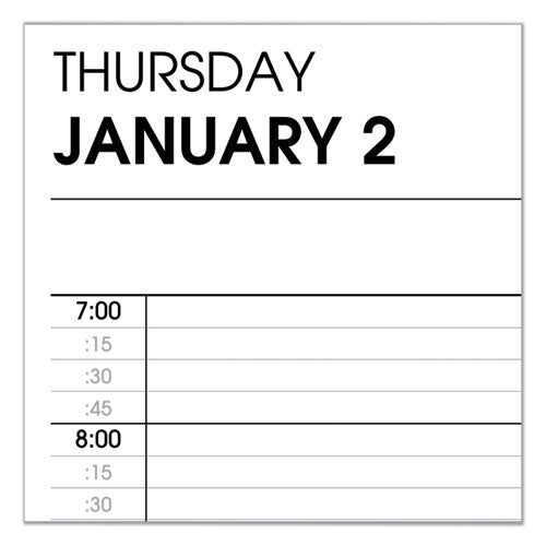 Two-person Group Daily Appointment Book, 11 X 8, Black Cover, 12-month (jan To Dec): 2026