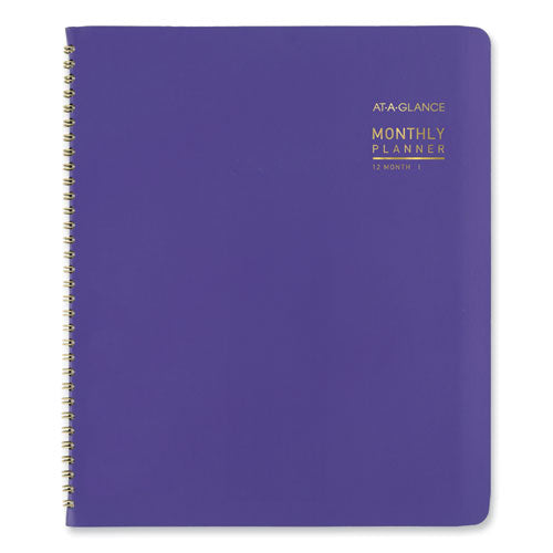 Contemporary Monthly Planner, 11.38 X 9.63, Purple Cover, 12-month (jan To Dec): 2026