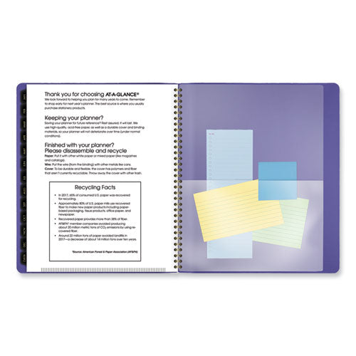 Contemporary Monthly Planner, 11.38 X 9.63, Purple Cover, 12-month (jan To Dec): 2026