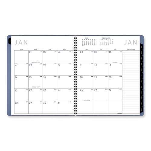 Contemporary Monthly Planner, 11.38 X 9.63, Blue Cover, 12-month (jan To Dec): 2026