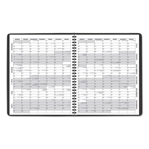 Monthly Planner, 11 X 9, Black Cover, 15-month: Jan 2026 To Mar 2027