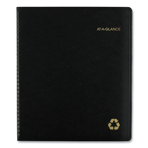 Recycled Monthly Planner, 11 X 9, Black Cover, 13-month: Jan 2026 To Jan 2027