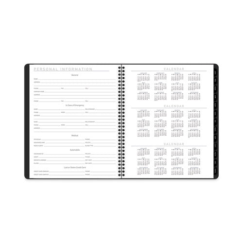 Contemporary Lite Monthly Planner, 11 X 9, Black Cover, 12-month (jan To Dec): 2026
