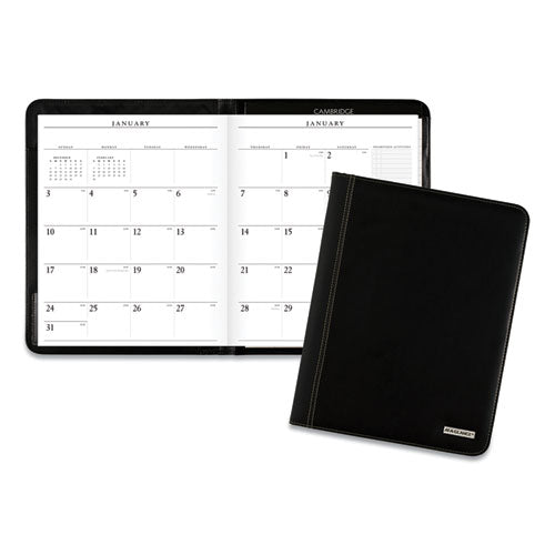 Executive Monthly Padfolio, 11 X 9, Black Cover, 13-month: Jan 2026 To Jan 2027