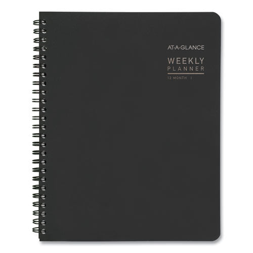 Contemporary Lite Weekly/monthly Planner, 8.75 X 7, Black Simulated Leather Cover, 12-month (jan To Dec): 2026