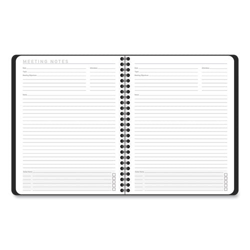 Contemporary Lite Weekly/monthly Planner, 8.75 X 7, Black Simulated Leather Cover, 12-month (jan To Dec): 2026