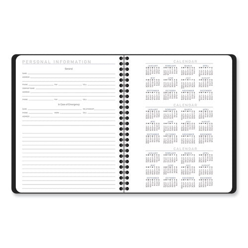 Contempo Lite Academic Year Weekly/monthly Planner, 8.75 X 7.87, Black Cover, 12-month (july To June): 2025 To 2026