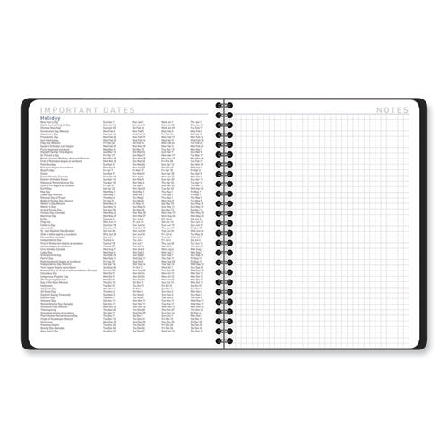 Contempo Lite Academic Year Weekly/monthly Planner, 8.75 X 7.87, Black Cover, 12-month (july To June): 2025 To 2026