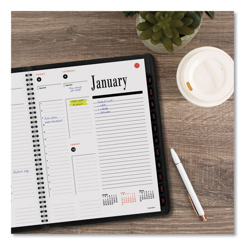 800 Range Weekly/monthly Appointment Book, 11 X 8.25, Black Cover, 12-month (jan To Dec): 2026