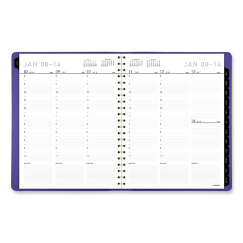 Contemporary Weekly/monthly Planner, 11.38 X 9, Purple Cover, 12-month (jan To Dec): 2026