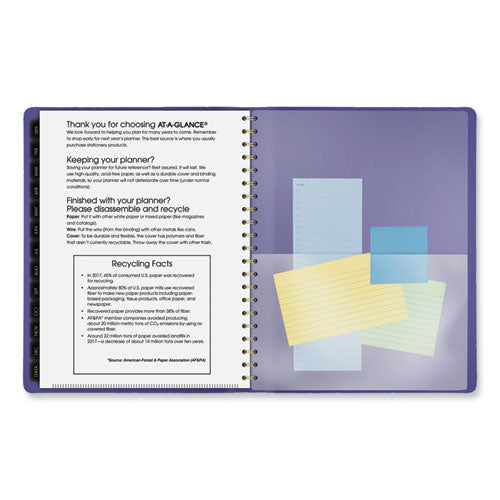 Contemporary Weekly/monthly Planner, 11.38 X 9, Purple Cover, 12-month (jan To Dec): 2026