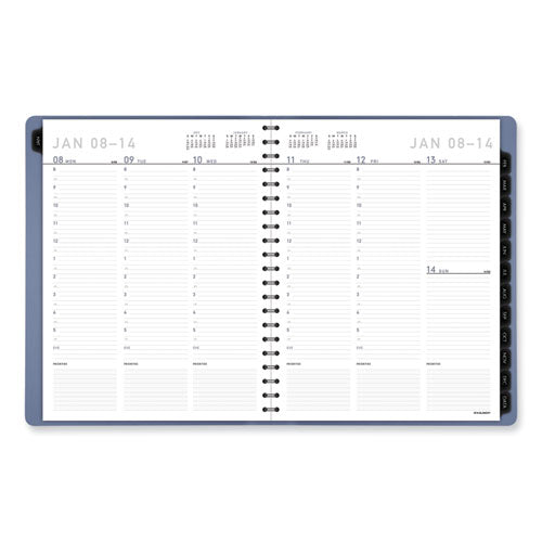 Contemporary Weekly/monthly Planner, 11.38 X 9, Slate Blue Cover, 12-month (jan To Dec): 2026