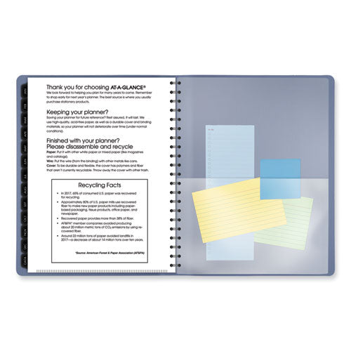 Contemporary Weekly/monthly Planner, 11.38 X 9, Slate Blue Cover, 12-month (jan To Dec): 2026