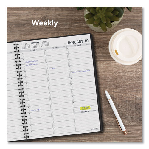 Weekly Appointment Book, 11 X 8.25, Black Cover, 13-month: Jan 2026 To Jan 2027