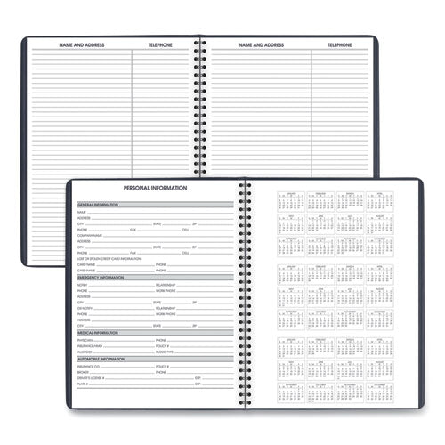 Weekly Appointment Book, 11 X 8.25, Navy Cover, 13-month: Jan 2026 To Jan 2027