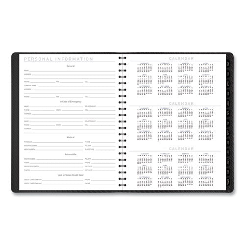 Contemporary Weekly/monthly Planner, Vertical-column Format, 11 X 8.25, Graphite Cover, 12-month (jan To Dec): 2026