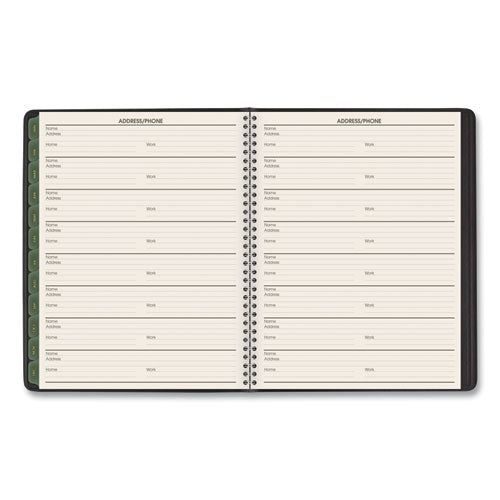 Recycled Weekly Vertical-column Format Appointment Book, 8.75 X 7, Black Cover, 12-month (jan To Dec): 2026