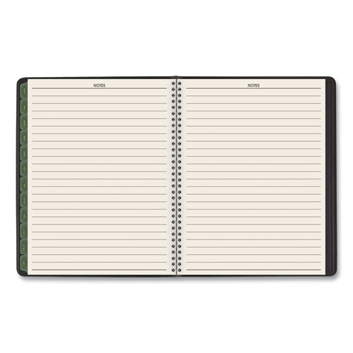 Recycled Weekly Vertical-column Format Appointment Book, 8.75 X 7, Black Cover, 12-month (jan To Dec): 2026