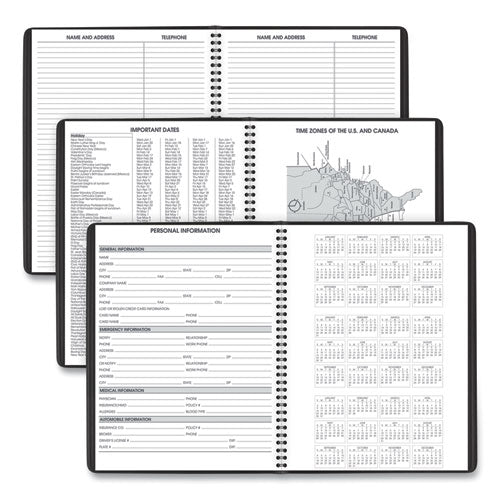 Weekly Appointment Book, 11 X 8.25, Black Cover, 14-month: July 2025 To Aug 2026