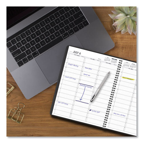Weekly Appointment Book, 11 X 8.25, Black Cover, 14-month: July 2025 To Aug 2026