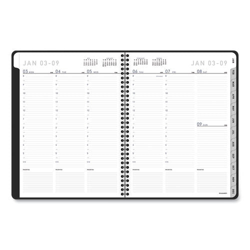 Contemporary Lite Weekly/monthly Planner, 11 X 8.25, Black Simulated Leather Cover, 12-month (jan To Dec): 2026