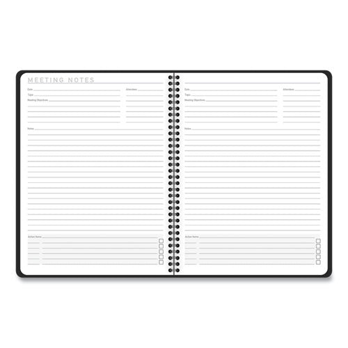 Contemporary Lite Weekly/monthly Planner, 11 X 8.25, Black Simulated Leather Cover, 12-month (jan To Dec): 2026