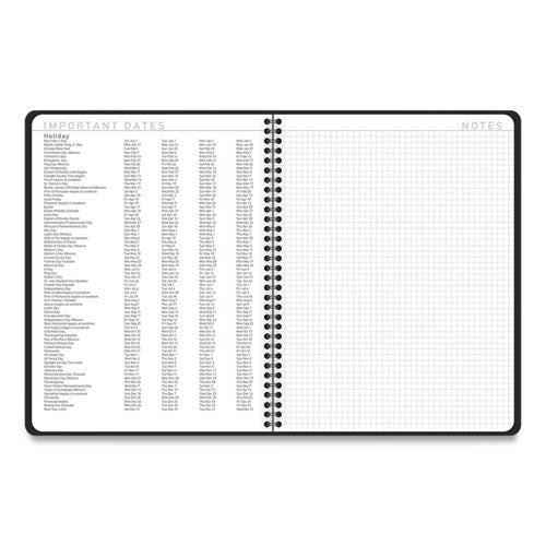 Contemporary Lite Weekly/monthly Planner, 11 X 8.25, Black Simulated Leather Cover, 12-month (jan To Dec): 2026