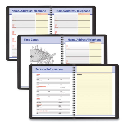 Quicknotes Weekly Block Format Appointment Book, 10 X 8, Black Cover, 12-month (jan To Dec): 2026