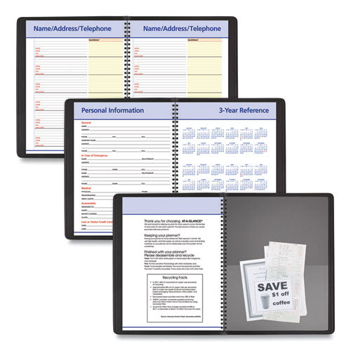 Quicknotes Monthly Planner, 11 X 8.25, Black Cover, 12-month (jan To Dec): 2026