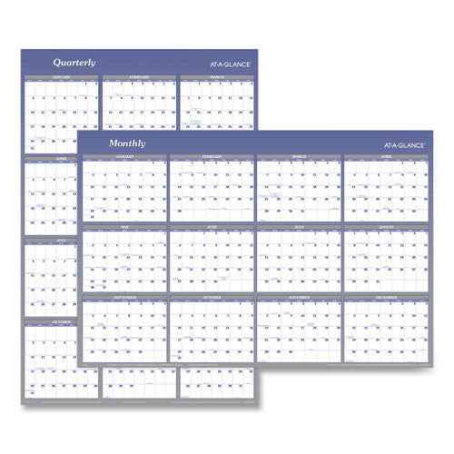 Vertical/horizontal Erasable Quarterly/monthly Wall Planner, 32 X 48, 12-month (jan To Dec): 2026