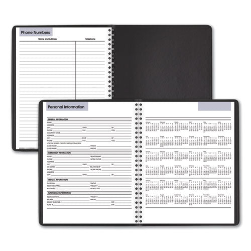 Dayminder Weekly Planner, Vertical-column Format, 8.75 X 7, Black Cover, 12-month (jan To Dec): 2026