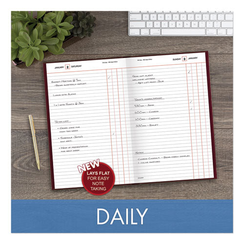 Standard Diary Daily Journal, 2026 Edition, Wide/legal Rule, Red Cover, (210) 12 X 7.75 Sheets