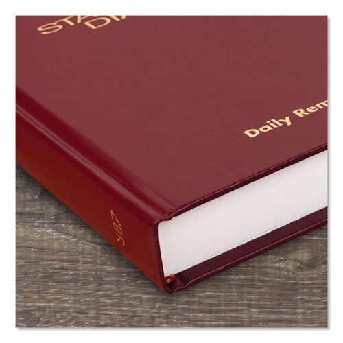Standard Diary Daily Reminder Book, 2026 Edition, Medium/college Rule, Red Cover, (201) 7.5 X 5 Sheets