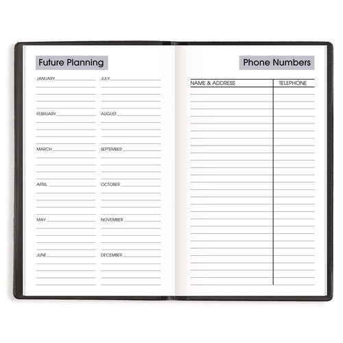 Dayminder Weekly Pocket Planner, 6 X 3.5, Black Cover, 12-month (jan To Dec): 2026