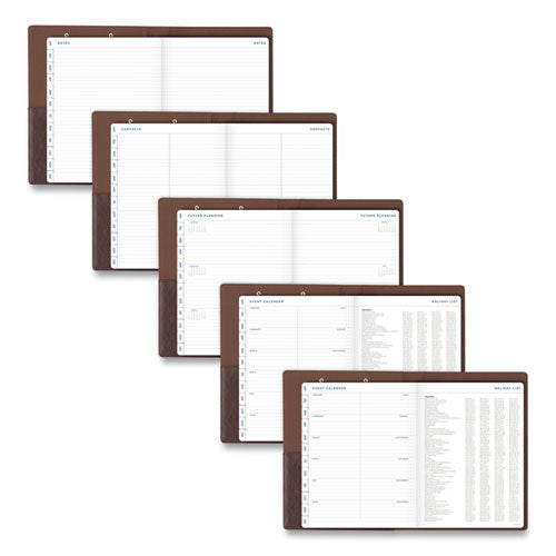 Signature Collection Monthly Clipfolio, 11 X 8, Distressed Brown Cover, 13-month: Jan 2026 To Jan 2027