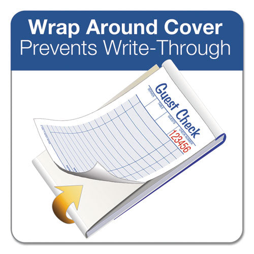 Multi-part Guest Check Pad, Two-part Carbonless, 3.38 X 6.38, 50 Forms Total