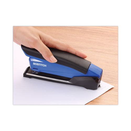 Inpower One-finger 3-in-1 Desktop Stapler, 20-sheet Capacity, Blue/black